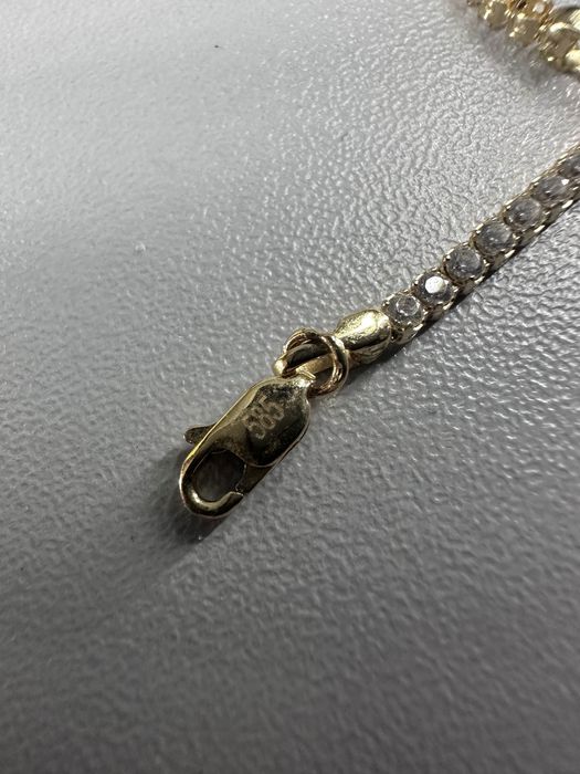 Златно тенис колие с камъни 14к
