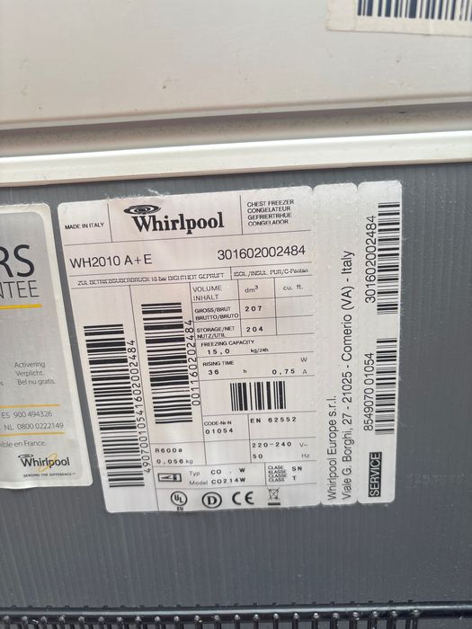 Фризерна ракла Whirlpool WH2010