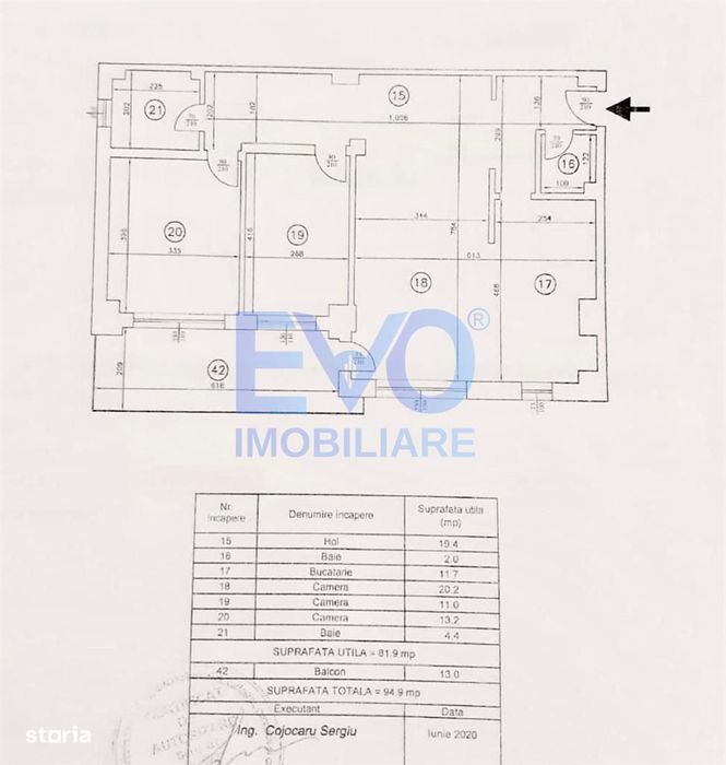 Apartament 3 camere, 2 bai, parcare, balcon, Valea Lupului, Iasi