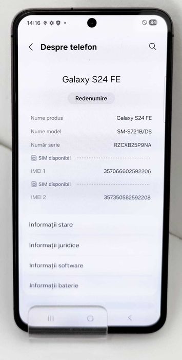 (AG35) Telefon Samsung S24 FE      B36121 - Garantie 2 ani !