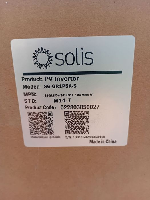 Инвертор бренд SOLIS модель S6-GR1P5