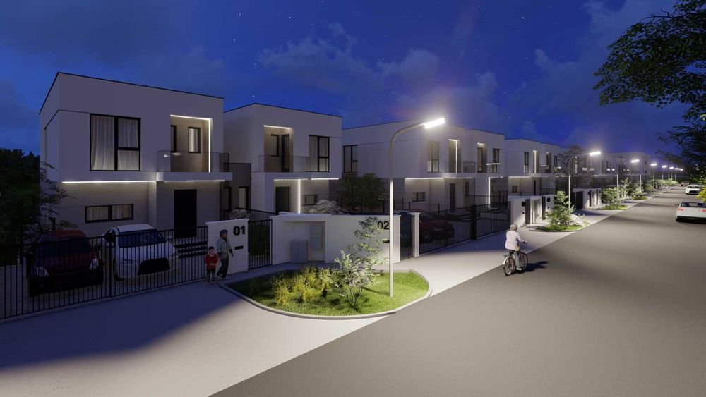 Casa individuala tip duplex fara pereti comuni pe Str.Strugurilor