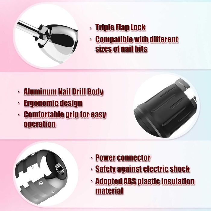 Пила за нокти акумулаторна комплект с аксесоари DMJ140