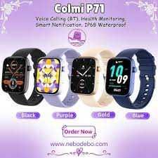 Ceas smartwatch IP68 Colmi P71 adulti copii smart watch violet mov