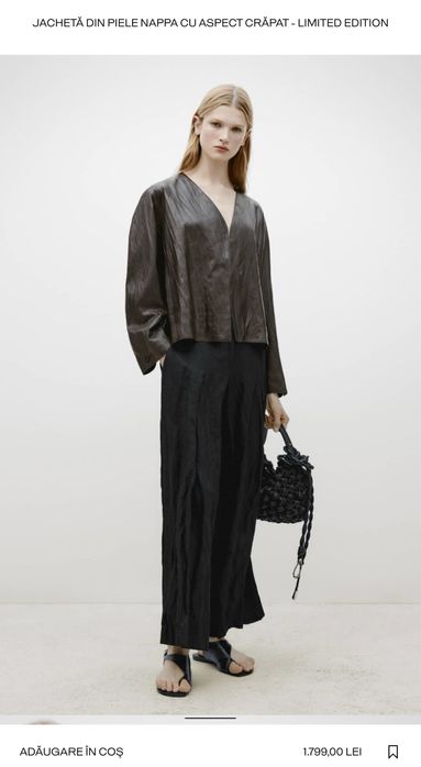 Geaca Massimo Dutti Limited Edition, din piele