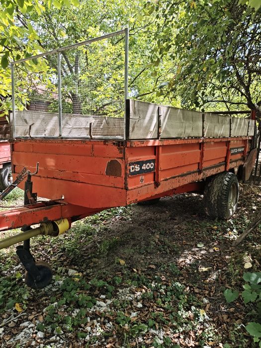 Mig de gunoi , remorca împrăștiat bălegar, gunoiera deutz fahr 5,5 t