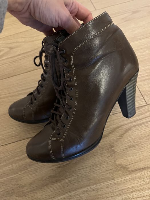 Botine maro piele, 36