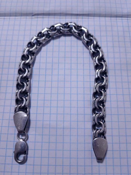 Мужской браслет серебро 925