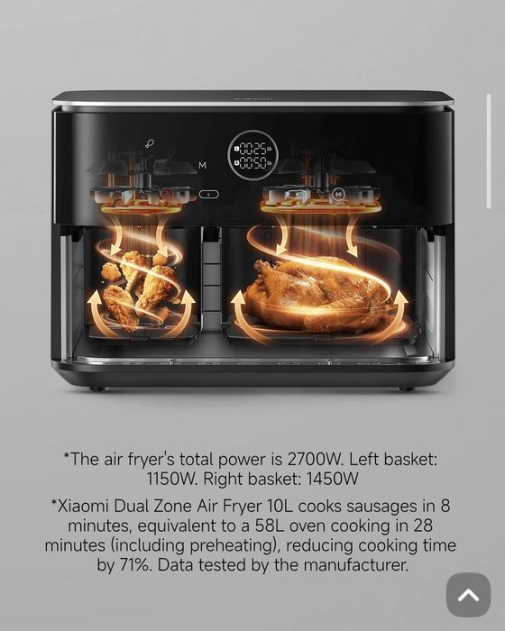 Аэрогриль, Xiaomi Air Fryer 10L  New Super Skidka+Garantiya+Dastavka