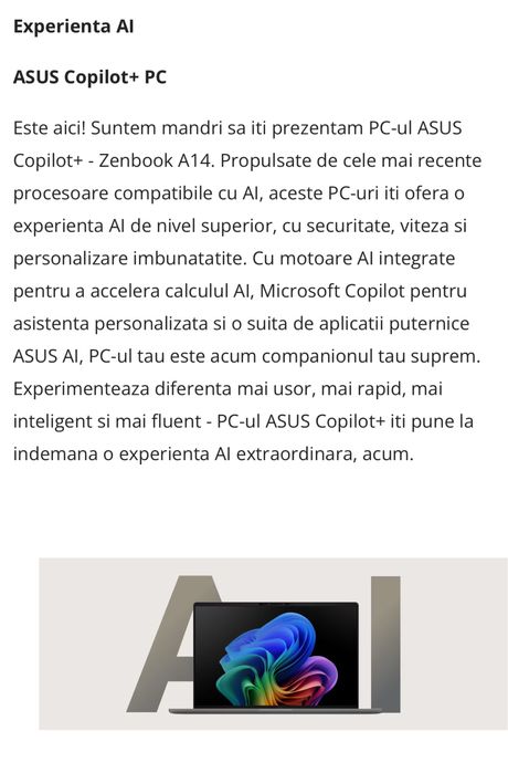 Laptop NOU ASUS ZENBOOK A14 OLED Snapdragon X Elite 16GB 1TB + Husa