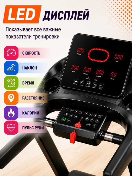 Беговая дорожка Ax 0601, 3.5 HP, до 150 кг, 1-20 км/ч