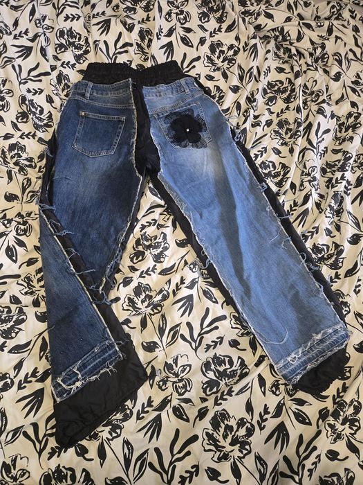 Дънки с камъни djofra уникални хл ,широки!