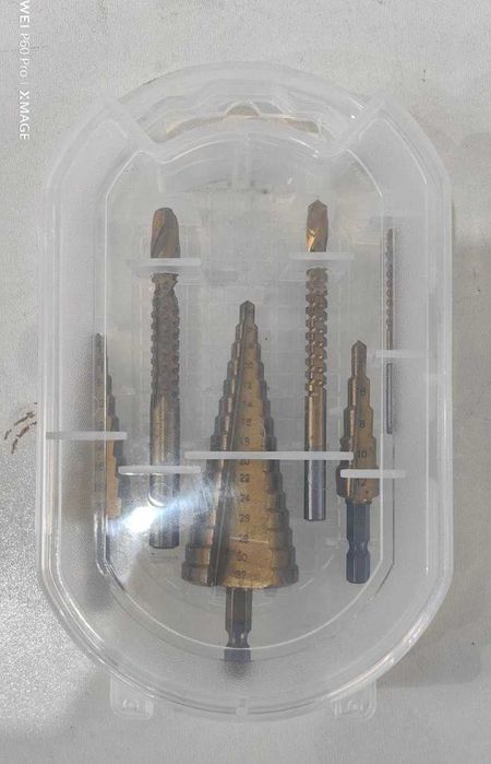 ШОК ЦЕНА!!! СТЪПАЛОВИДНИ Свредла и ФРЕЗЕРИ Бургии 4-32ММ. 6 броя К-Т.