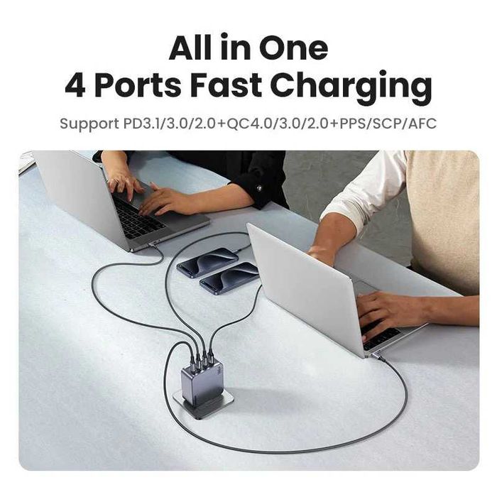 Быстрый зарядка UGREEN Nexode Pro 160W с 4 портами GaN Turbo-Charger