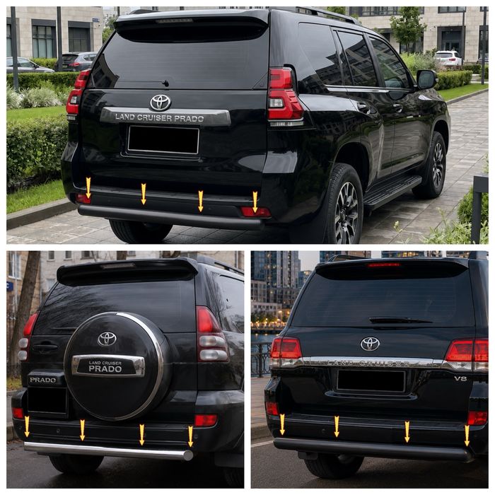 Защита бампера на Toyota Land Cruiser 100 200 Prado 120 150