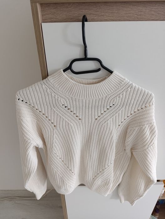 Бяла къса  блуза H&M