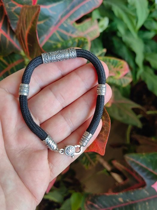 Мъжка сребърна гривна, православна сребърна гривна, дамска гривна