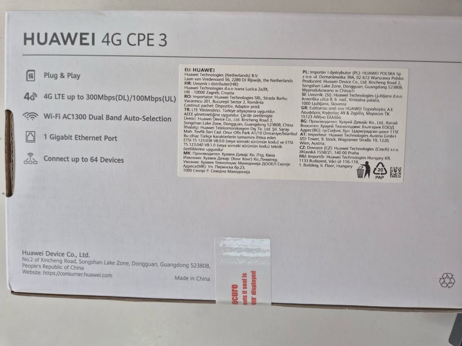 Router Wireless, Huawei 4G CPE3, Nou