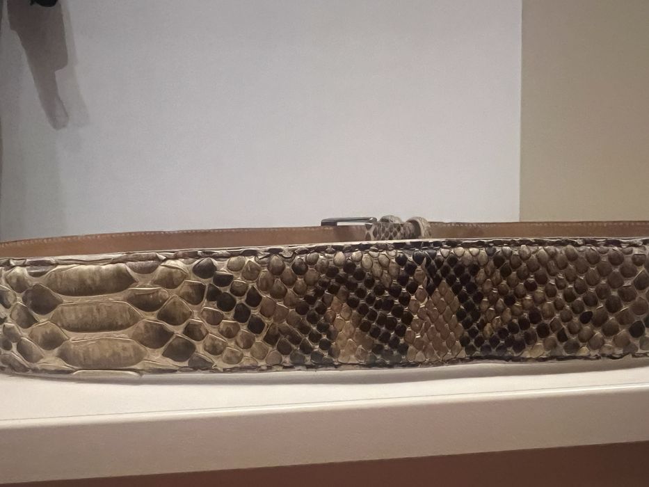 Мъжки колан, 100% естествена кожа от питон 110/125 см.