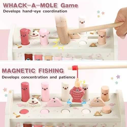 Нова образователна Дървена Montessori играчка с чукче ксилофон лабиринт идеален подарък