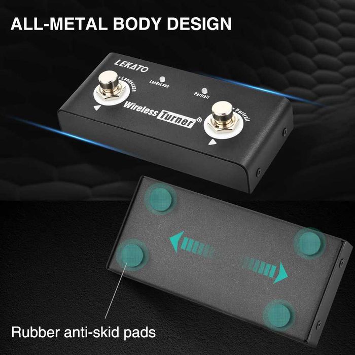 LEKATO Wireless Page Turner Pedal – безжичен foot controller за таблети, iPad и музиканти