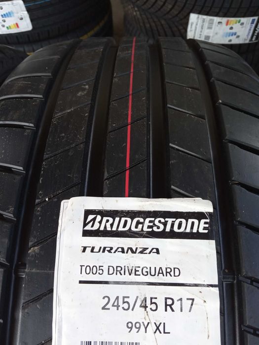 2 Нови гуми 245/45R17 Bridgestone Turanza T005 Driveguard XL RFT 99Y