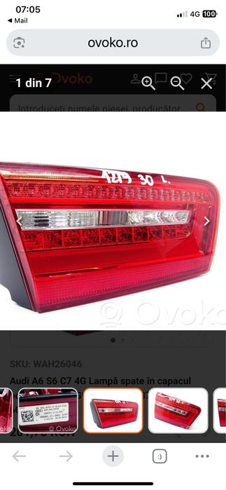 Tripla portbagaj audi a6c7