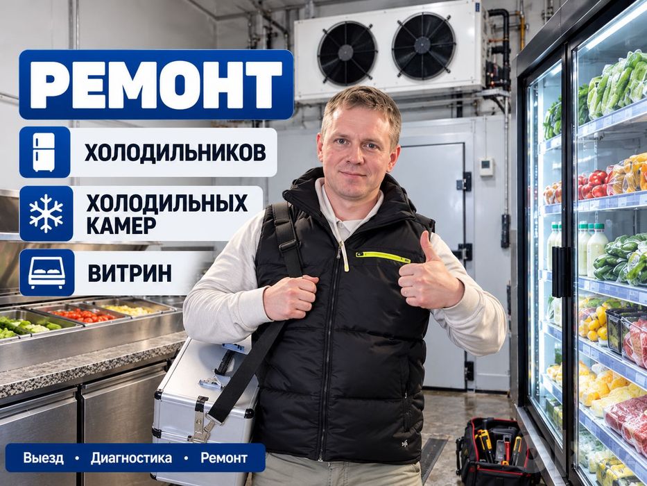 Ремонт холодильной камеры Ремонт витрин. Ремонт холодильников
