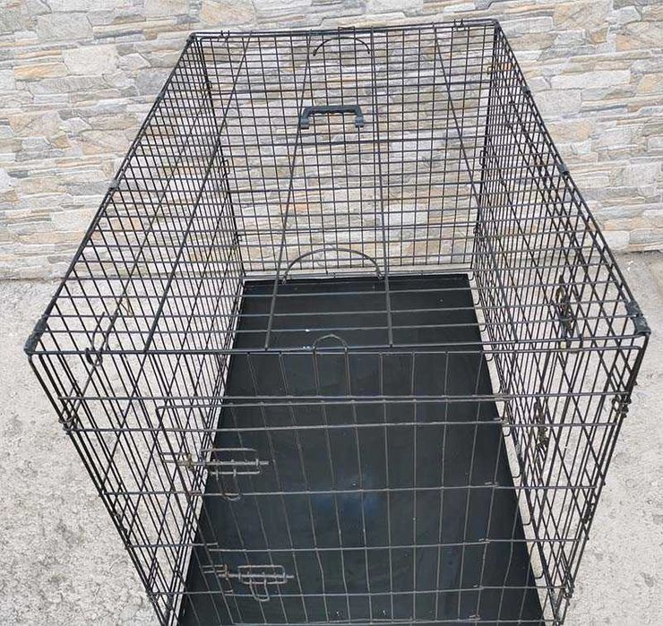 голяма метална клетка за куче 106x70x76см за транспорт и стационар
