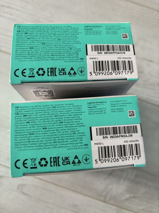 2 x Mouse Logitech Signature M650 L Wireless & Bluetooth Graphite