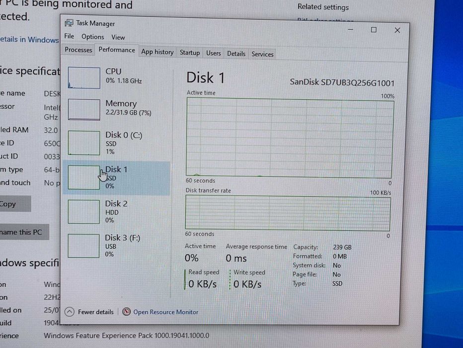Lenovo ThinkStation XEON E3-1275 (3.6Ghz) 32GB RAM, 2x256GB SSD, 1TB