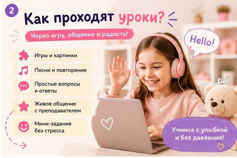 Английский с нуля для девочек 6–7 лет перед школой