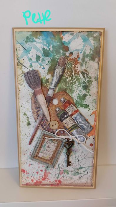 Персонализирана картичка за мъж или жена, ръчно изработена