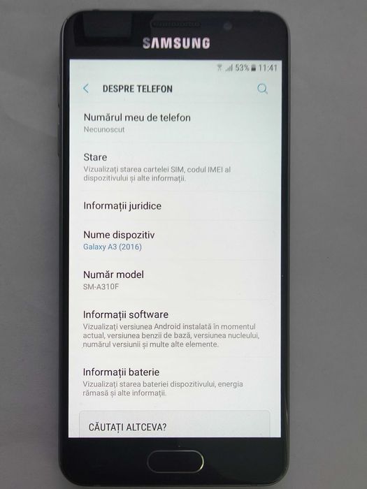 Samsung Galaxy A3 2016 4G 16GB single SIM. Impecabil!