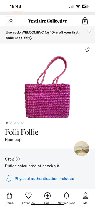 Нава чанта Folli Folie Pink in Wicker