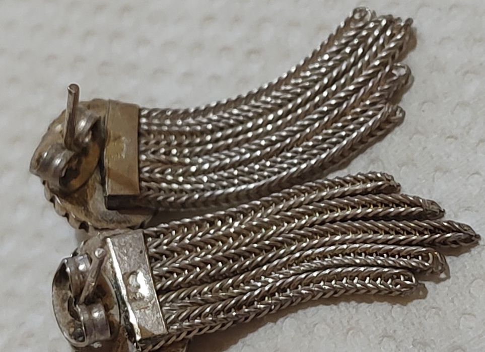 Сребърно колие с обеци 45.87грама