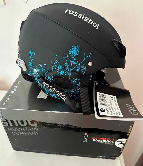 НОВА каска за ски / сноуборд Rossignol Toxic Fashion черна/тюркоазена
