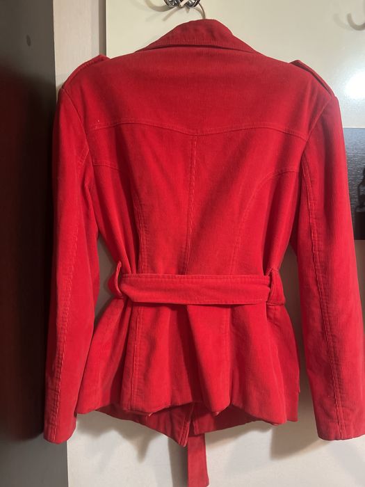 Geaca de velur culoarea rosie mar M