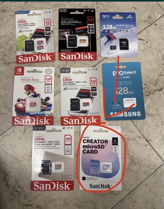 Micro sd card sandisk creator 1tb nou original