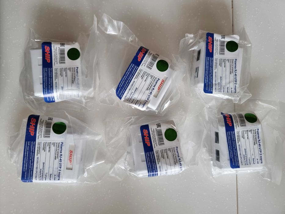 розетка 2 порта RJ-45