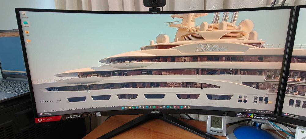 2бр ИЗВИТ 34'' Японски Монитор iiyama 1500R 3440x1440 144Hz GB3466WQSU