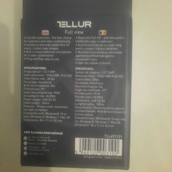 Camera Web Tellur noua nedesigilata