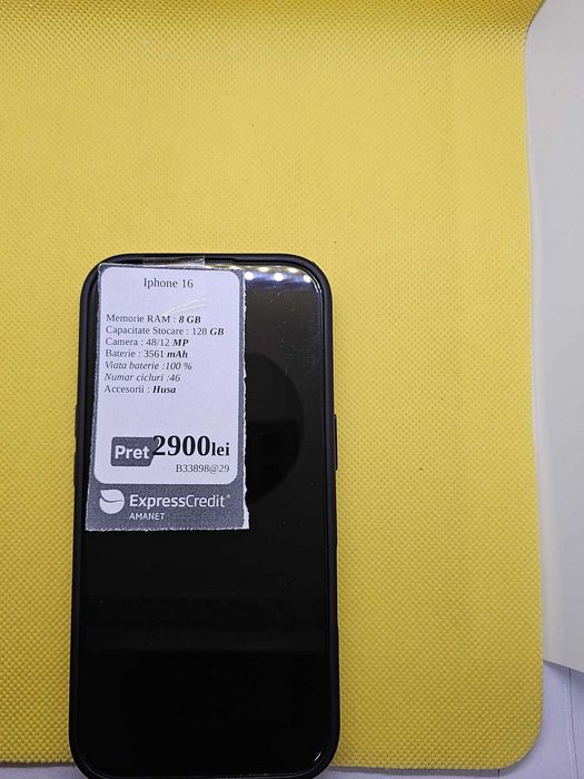 Iphone 16 128Gb (Ag25 Belvedere b.33898) Garantie 2 ani