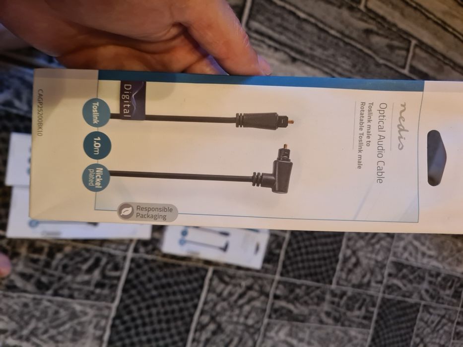 Nedis Cablu optic audio mufă Tata - Tata rotativ