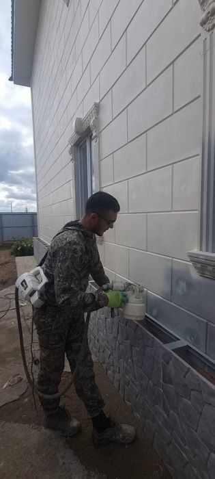 Фасадный панель травертин термопонель фибропонль ФЦП Астана