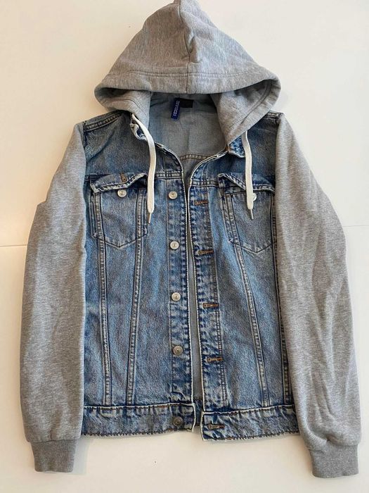 Мъжко дънково яке H&M с качулка