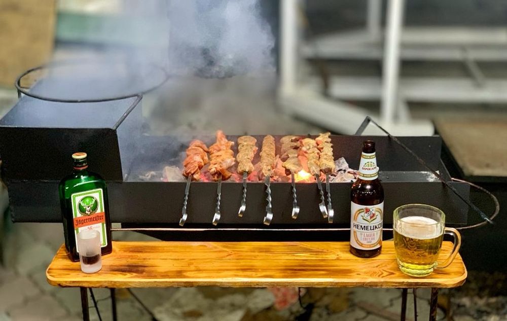 Мангал полустоционарный подказанник подарок шашлык