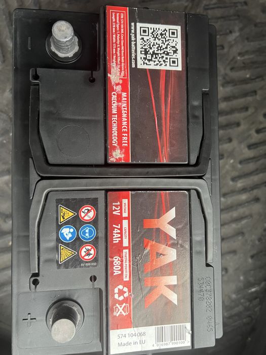 Акумулатор Yak 74AH 680A в гаранция