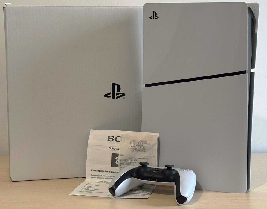 Бартер! 24м.Гаранция! Playstation 5 Slim Digital Edition 825GB White (Бял)