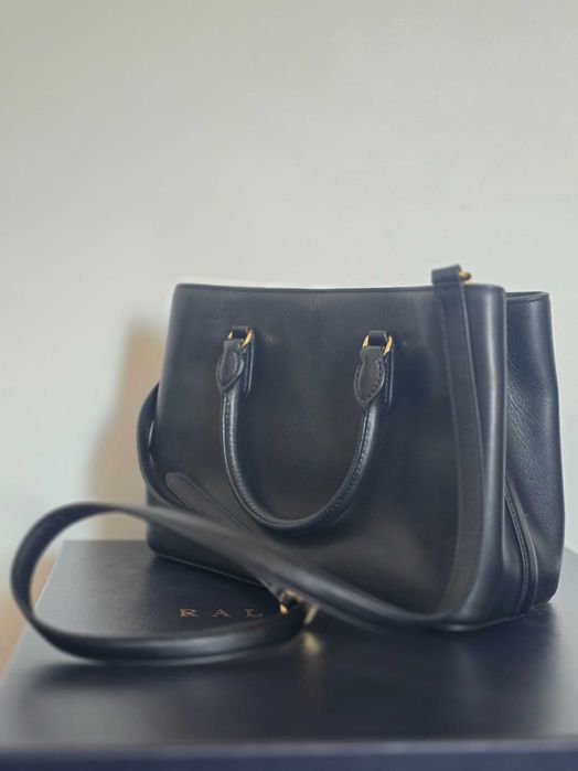 Geantă Lauren Ralph Lauren Marcy 26 – piele naturală – cutie originala + dust bag